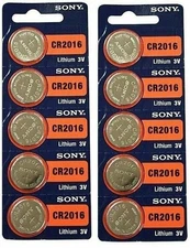 **FRESHLY NEW**10x SONY CR2016 Lithium Battery 3V Exp 2027 Pack 10 pcs Coin Cell