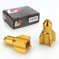 2X Ventilkappe Reifenventil Rakete Gold FÜR PKW LKW Motorrad Fahrrad Quad KFZ