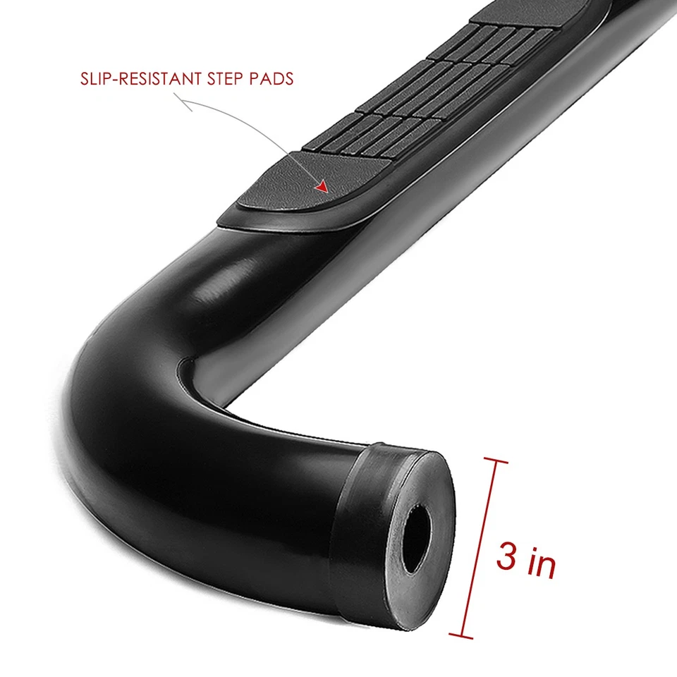 Barra de estribos de tubo redondo de 3" para Ford Ranger 98-11 cabina extendida/súper Foto 3 de 4