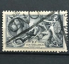 GB KING GEORGE V SG 452 10S INDIGO RE ENGRAVED USED
