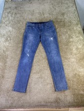 Levis Womens Jeans Demi Curve Low Rise Skinny Size 8 / 29 Blue Distressed F250