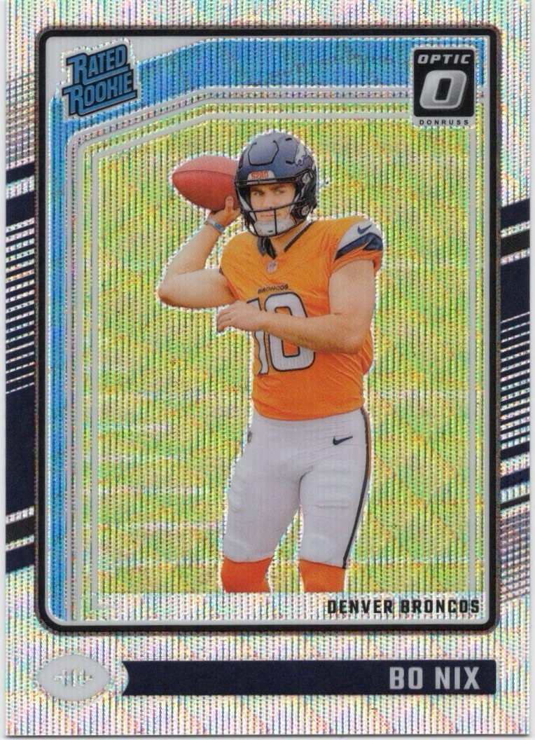 2024 Panini Donruss Optic - #209 Bo Nix /300 Wave Prizm RC (Broncos)