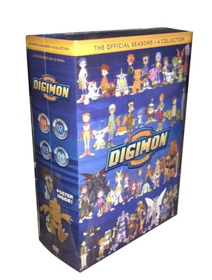 New-Digimon Digital Monsters TV Series Collection Seasons 1-4 (32D Box Set)..
