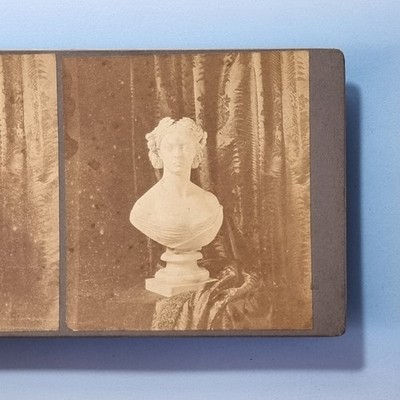 London Stereoview 3D C1895 Real Photo Buckingham Palace Queen Victoria Statue