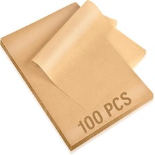 100Pcs Parchment Paper Sheets, 9X13 in Unbleached Parchment Paper for Baking