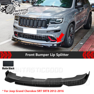 For Jeep Grand Cherokee SRT SRT8 2012-2016 Matte Black Front Bumper Lip Splitter