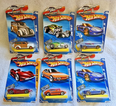 6- 2009 Hot Wheels Keys to Speed 37 Ford, Coupe, 06 Vette 2x, Scoopa, Volkswagon