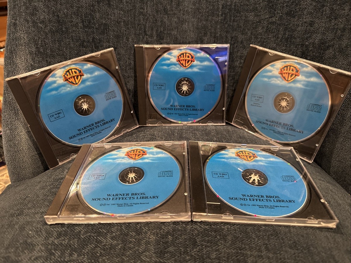 Complete 5 Disc Warner Bros Sound Effects Library 1992 CD Set