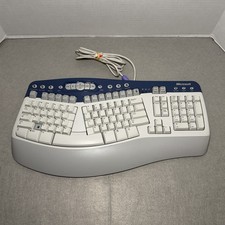 Microsoft Natural MultiMedia Keyboard, 1.0A PS2/USB Ergonomic RT9470 - READ