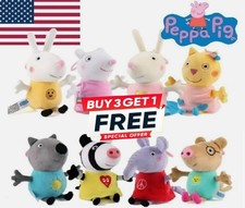 Genuine 7.5 inch Plush Toy Doll Set PEPPA PIG GEORGE ZOE EMILY PEDRO REBECCA