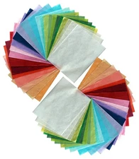 50 Mulberry Paper Sheet Design Art Tissue Japan Origami Washi Wholesale Bulk