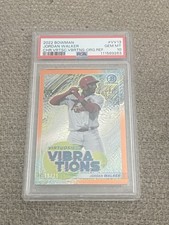 Jordan Walker 2022 Bowman Chrome Virtuosic Vibrations Orange /25 Psa 10