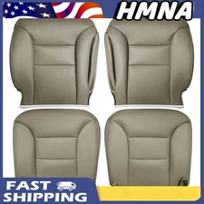 Fits 1995-1999 Chevy Tahoe Front Bottom Top Replacement Leather Seat Cover Tan