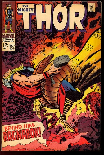 Thor #157 Very Nice Silver Age Superhero Vintage Marvel Comic 1968 FN-VF