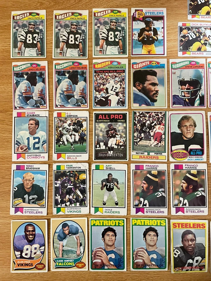 20 世纪 70 年代 Topps 足球 461 卡套装名人堂 RCs Franco Harris Steve Largent Lambert — 第 2/4 张图片