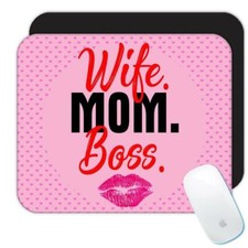 Gift Mousepad : Wife Mom Boss Women Mother