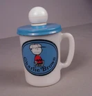 Vintage Peanuts Gang Charlie Brown Milk Glass Coffee Mug 1969