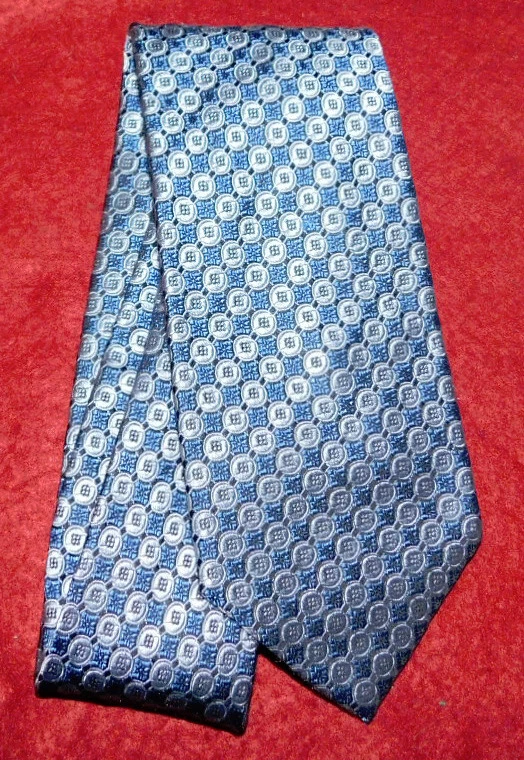 JOSEPH ABBOUD HECHO EN ITALIA AZUL/AZUL CLARO DISCOS MOTIVO CORBATA - CORBATAS DE DISEÑO. Foto 2 de 3