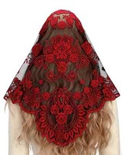 Catholic Mass Veil Church Lace Mantilla Spanish Iglesia Velos Chapel Head Acc...