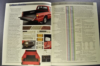 1987 Mazda B2000 Pickup Truck Catalog Brochure SE-5 LX Nice