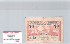Neu-Kaledonien - 20 Franken - Bon De Caisse - 1943 - PICK57b - K.463 - 066775