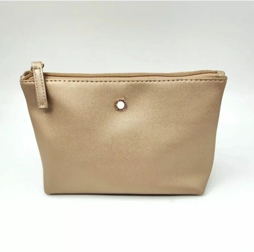 Emirates Airline Business Class Bvlgari Ominia Make Up Bag Travel Case Gold