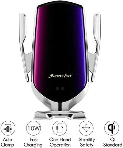 Умный датчик беспроводное автомобильное зарядное устройство модель R2,10 Вт Qi быстрая зарядка автоматический зажим - Изображение 3 из 4