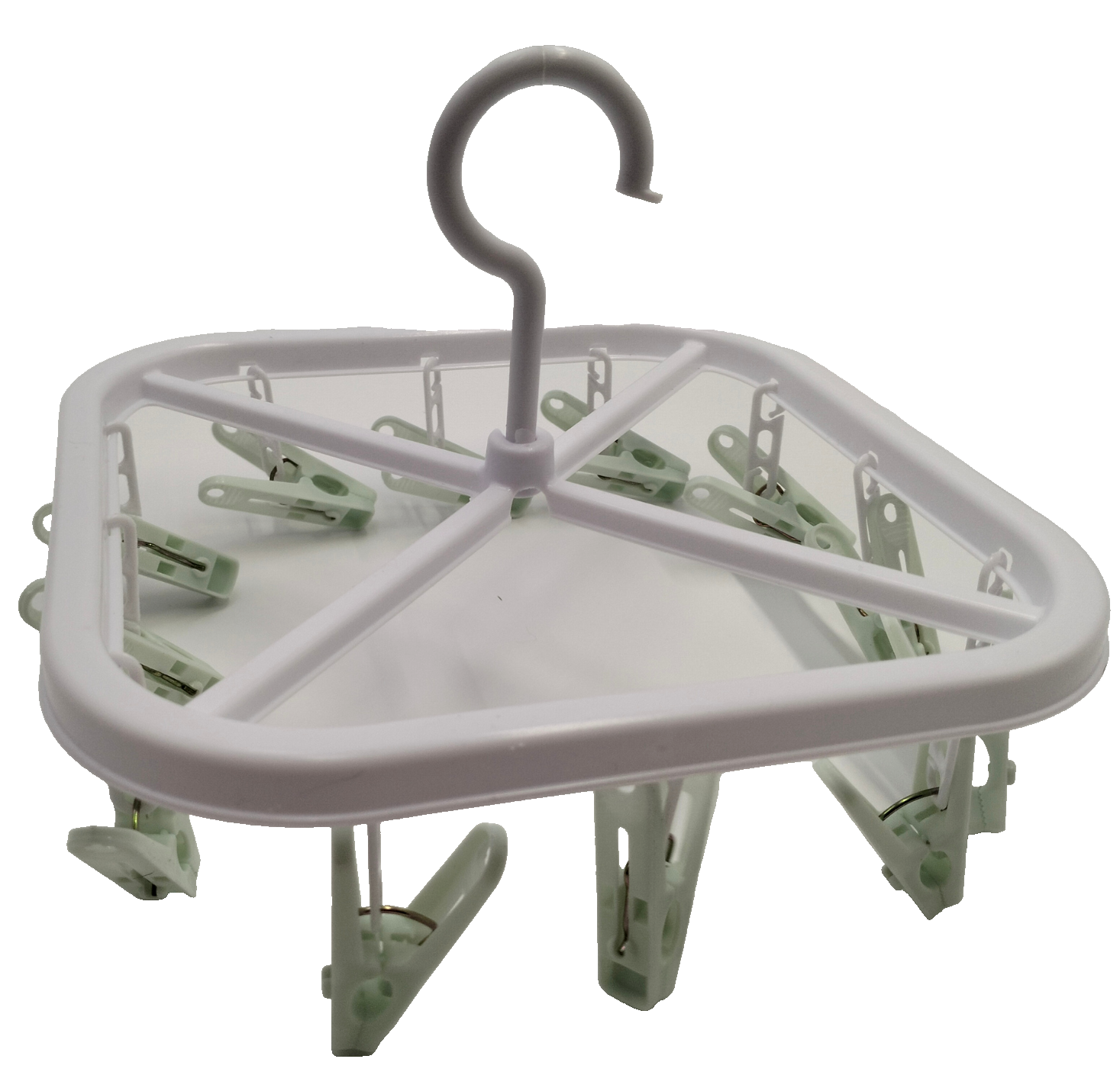 Socks Undies Plastic Laundry Hanging Drying Rack Clothes 12 Pegs Foldable Hanger-image
