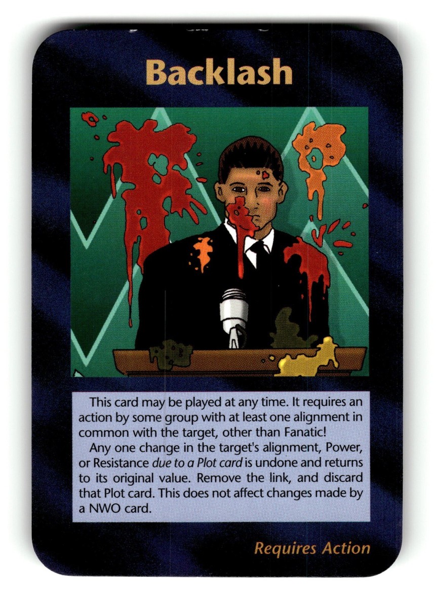 Backlash Card Limited INWO Illuminati New World Order Game | eBay