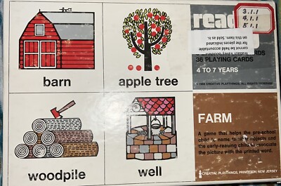 Bintage Farm Game 1968 Preschool Word Picture Association