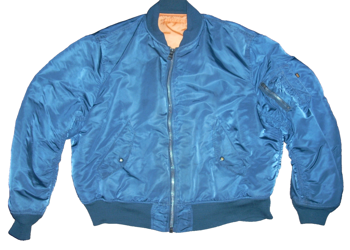 Alpha Industries Flyer's MA-1 Jacket Men's XX-LARGE Navy Blue *Zip