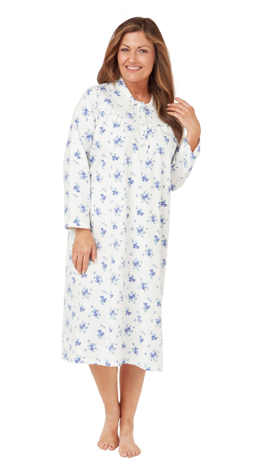 LADIES WINCEYETTE 100 BRUSHED COTTON FLANNELETTE NIGHTIES NIGHTWEAR eBay