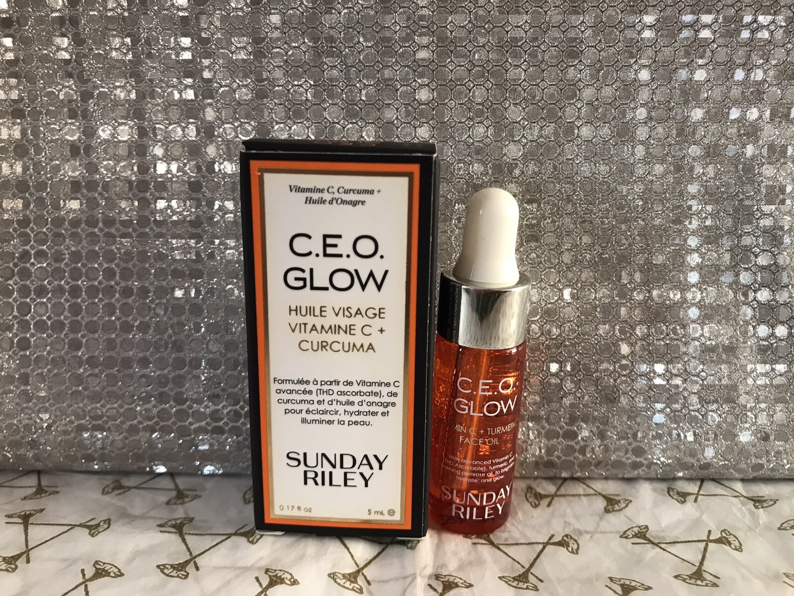 Sunday Riley C.E.O Glow Vitamin C + Turmeric Face Oil 5ml Mini/Travel Size New