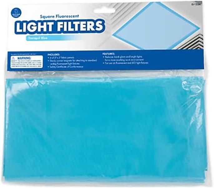Educational Insights Mini Light Filters Tranquil Blue, 2? x 2? 4-Pack, Square Fl