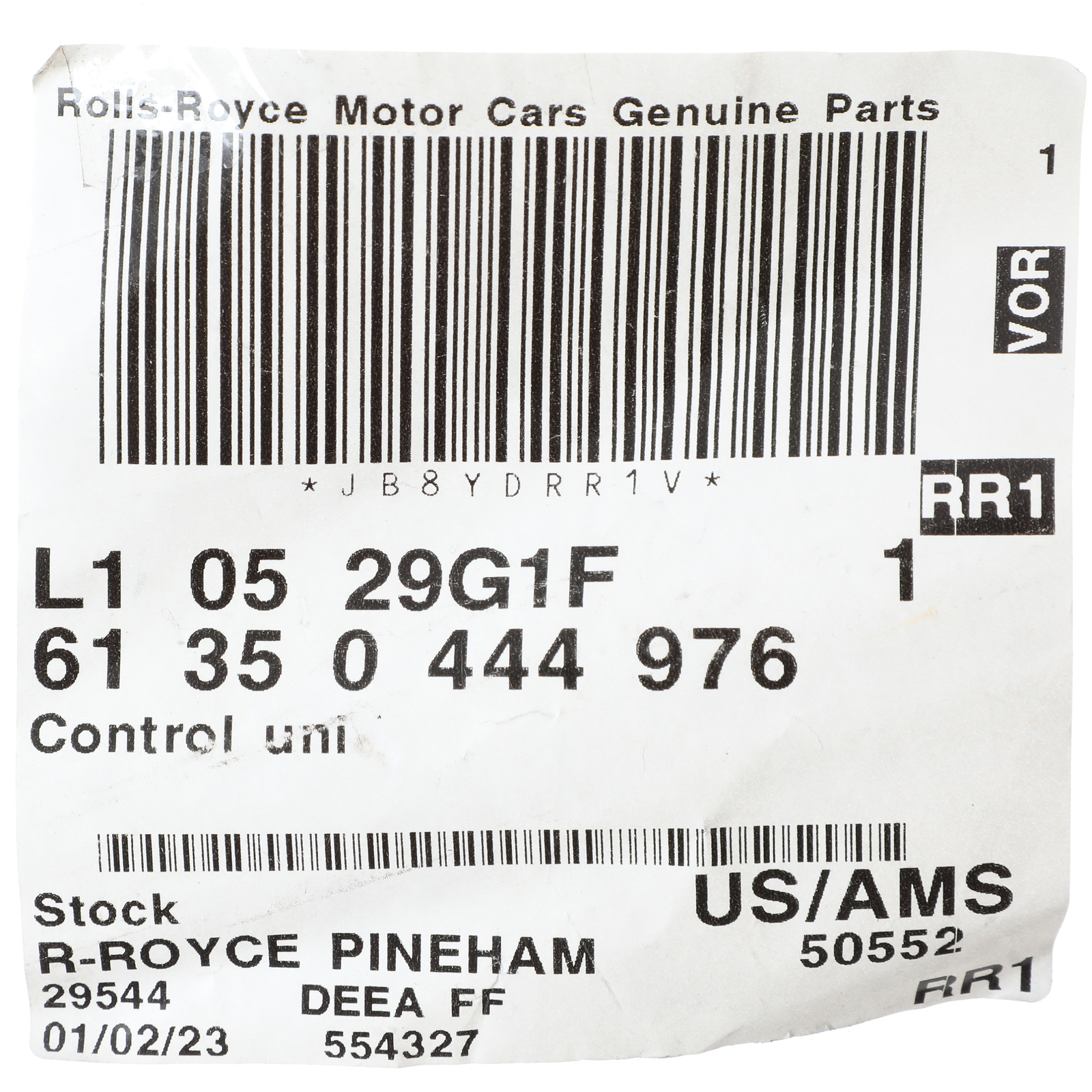 GENUINE ROLLS ROYCE Phantom Passenger Front Door Control Module 61-35-0-444-976