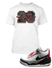 Men 23 Graphic Sneaker  Tee Shirt To Match J3 Tinker Pro Club Shaka Big Tall T