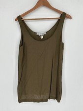 VINTAGE Norma Walters Pullover Tank Olive Sz 10 Made in USA S8