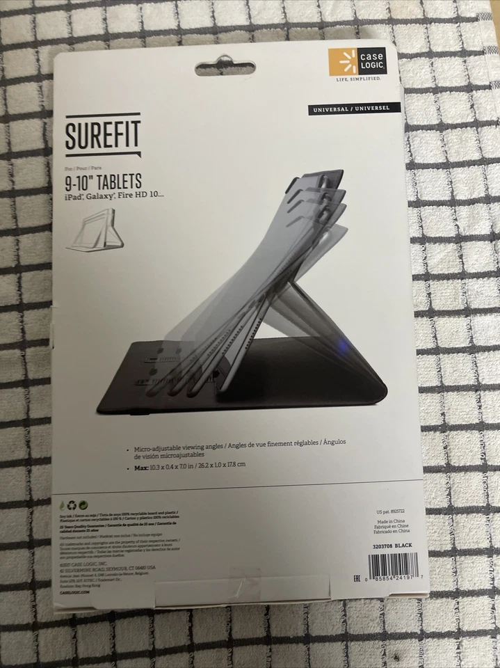 Case Logic 9-10" Surefit Classic Folio Case for Tablets Black - Image 2 of 4