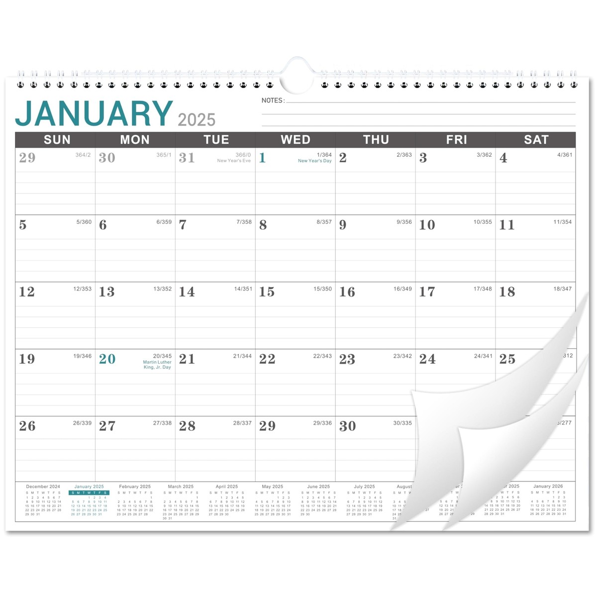2025 Calendar - 2025 Wall Calendar from Jan. 2025 to Dec. 2025
