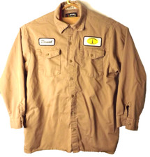 Big Bill Mens Khaki Long Sleeve Shirt Brown Flame Resistant USA XL EXTRA LARGE