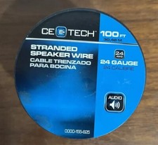 CE Tech 24 Gauge AWG 100ft. Standard Speaker Wire AUDIO NEW