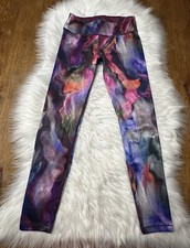 Athleta Girl Printed Chit Chat Tight Girls XL 14 Multi Color Galaxy Look