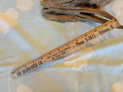 ANTIQUE BRAND-NEER CO. Ruler Wood 12  Rule