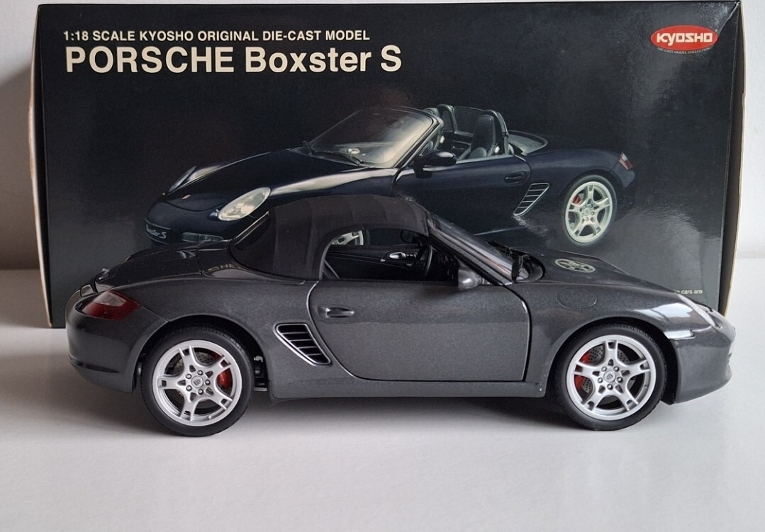 ミニカー　ポルシェ　boxsters　1/18 Porsche Boxster S (987) 2005 Grey 1:18 Kyosho 08381SG Diecast