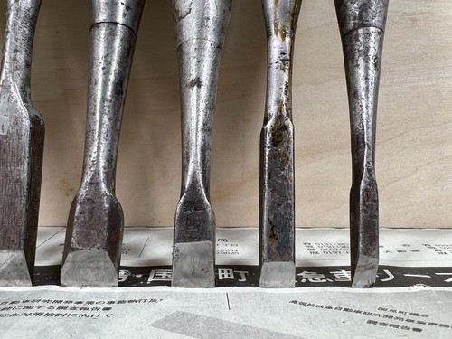 Vintage Japanese Chisel 10set Nomi /Hand Plane Saw Iron Hammer Hand Tool/d60 - Picture 9 of 24
