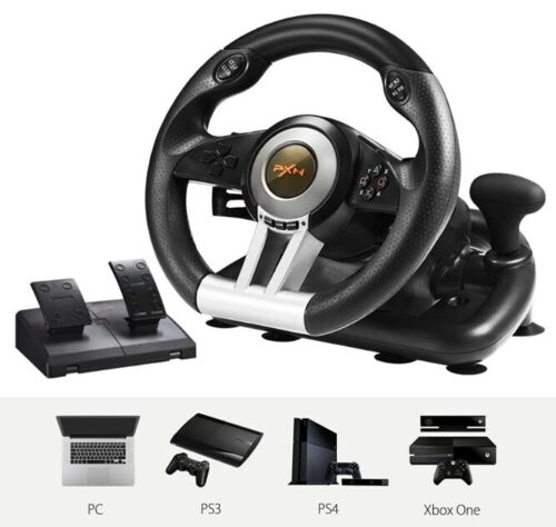 Volante De Carreras De Juegos Racing Wheel for Xbox One PS4 PS3 Gaming Wheel - Picture 1 of 8