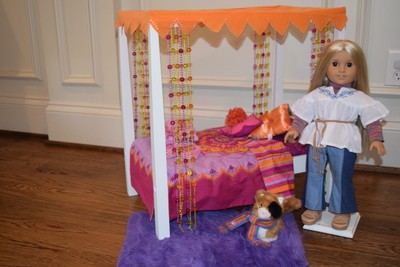 julie american girl doll bed