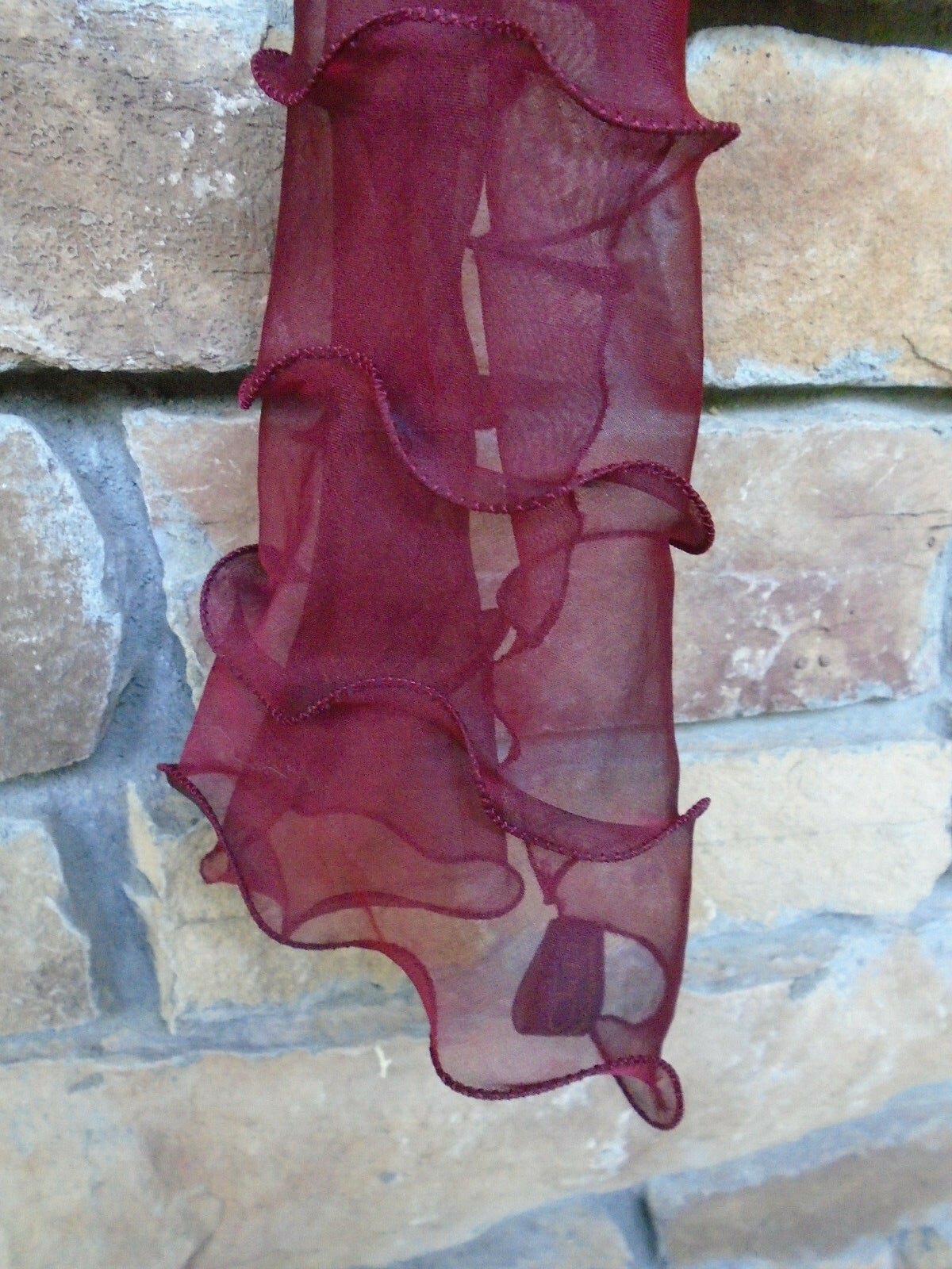 scarf rectangular SHEER  very intersting texture … - image 2