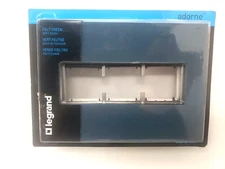 SET OF 3 NEW Legrand Adorne Felt Green 3 Gang Wall Plate