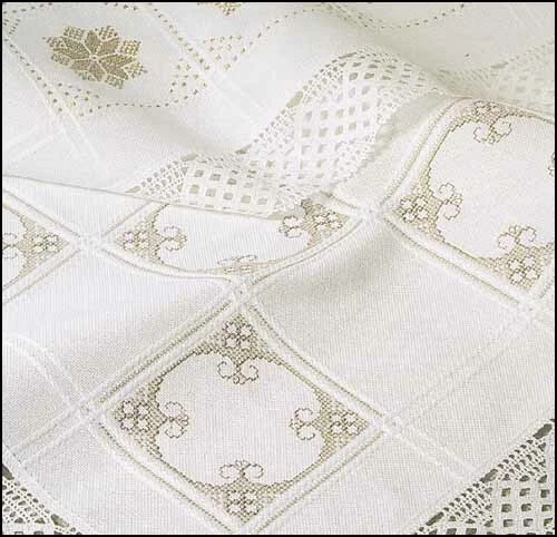 Tela De Algodón Afghan Zweigart Anne Blanca 18 Piezas Panel Medio 72 X 115 Cm - Imagen 4 de 4